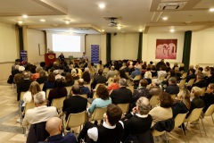 Un momento della presentazione della dottoressa Riggio